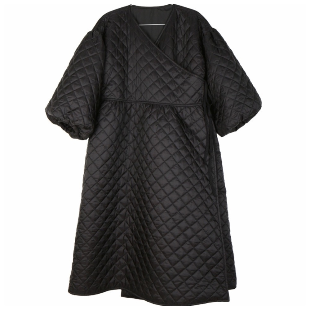 💜 The ISLANEL Black Quilted Wrap Jacket - Picture 7 of 8